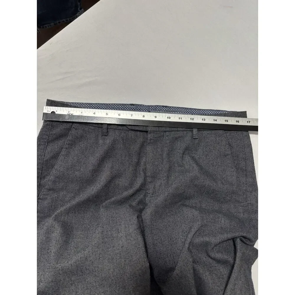 Bugatti Mens Modern Dress Pants 34X32 Blue Slim Fit Straight Leg Business Office